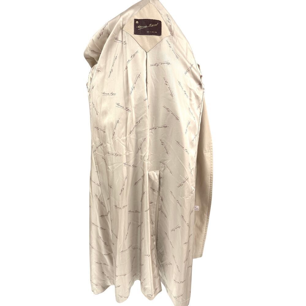70s VTG Etienne Aigner Trench Coat Double Breasted Fully Lined Belted  Womens L - Picture 15 of 16
